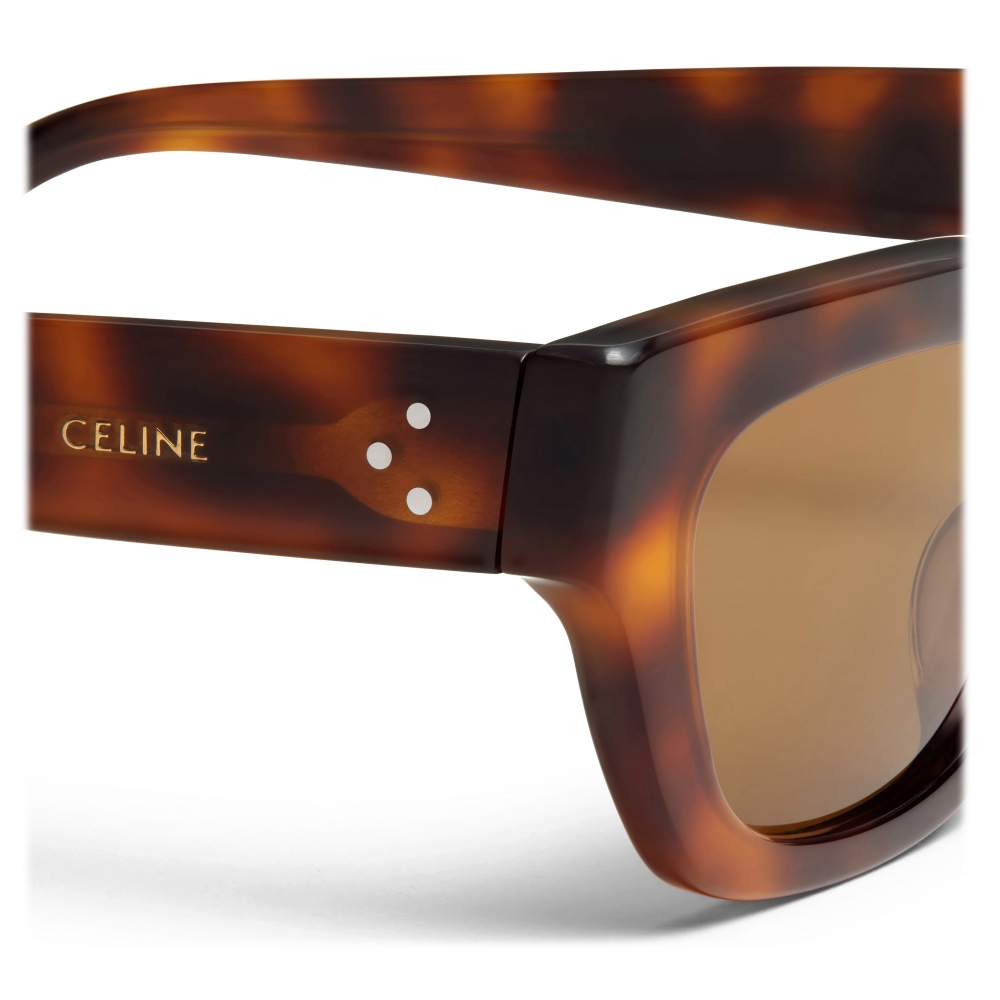 Céline - Rectangular S192 Sunglasses in Acetate - Blonde Havana 