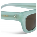 Céline - Rectangular S192 Sunglasses in Acetate - Milky Water Green - Sunglasses - Céline Eyewear