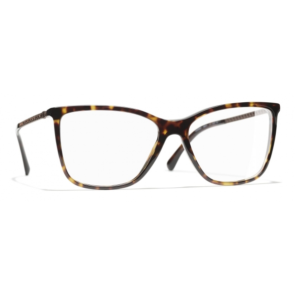 Chanel - Rectangular Eyeglasses - Dark Tortoise - Chanel Eyewear