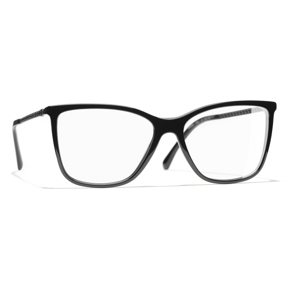 Chanel - Rectangular Eyeglasses - Black - Chanel Eyewear