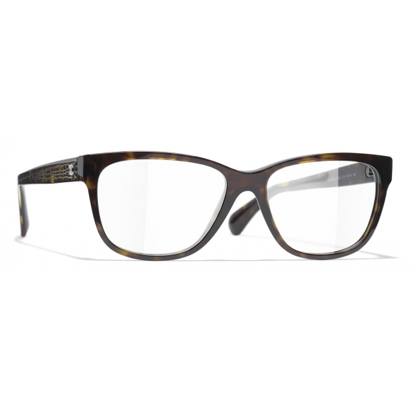 Chanel - Rectangular Eyeglasses - Dark Tortoise - Chanel Eyewear