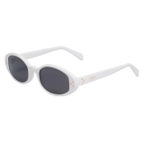 Céline - Oval S212 Sunglasses in Acetate - White - Sunglasses - Céline Eyewear