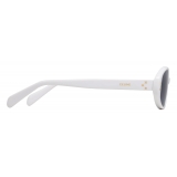Céline - Oval S212 Sunglasses in Acetate - White - Sunglasses - Céline Eyewear