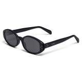 Céline - Oval S212 Sunglasses in Acetate - Black - Sunglasses - Céline Eyewear