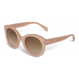 Céline - Round S186 Sunglasses in Acetate - Milky Hazelnut - Sunglasses - Céline Eyewear