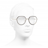 Chanel - Occhiali da Vista Rotondi - Oro Tartaruga - Chanel Eyewear