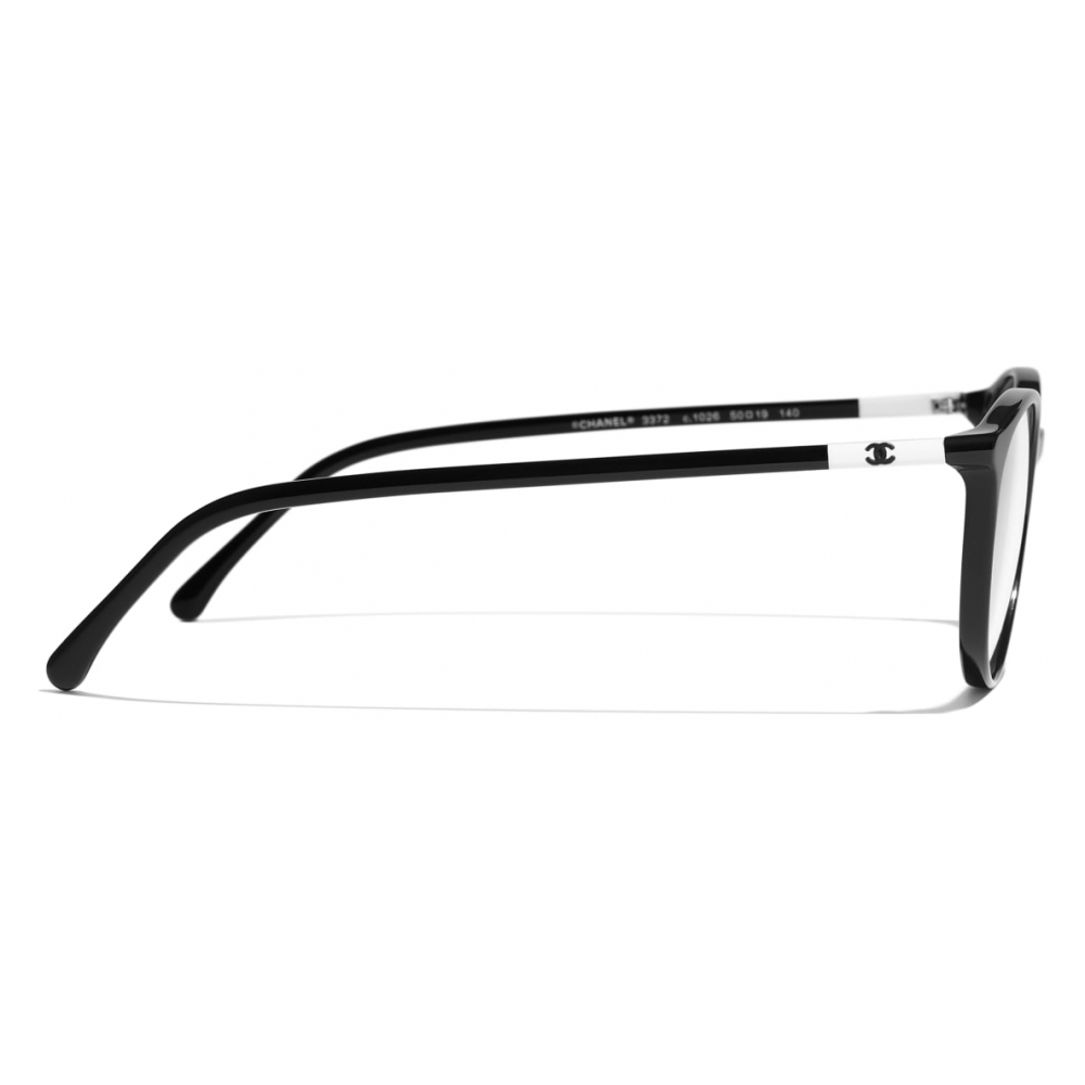 Chanel - Pantos Eyeglasses - Black White - Chanel Eyewear - Avvenice