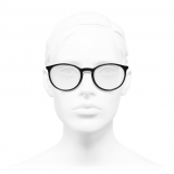 Chanel - Occhiali da Vista Pantos - Bianco Nero - Chanel Eyewear