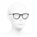 Chanel - Occhiali da Vista Pantos - Bianco Nero - Chanel Eyewear