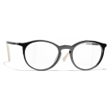 Chanel - Pantos Eyeglasses - Black Beige - Chanel Eyewear