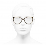 Chanel - Occhiali da Vista Quadrati - Verde Tartaruga - Chanel Eyewear