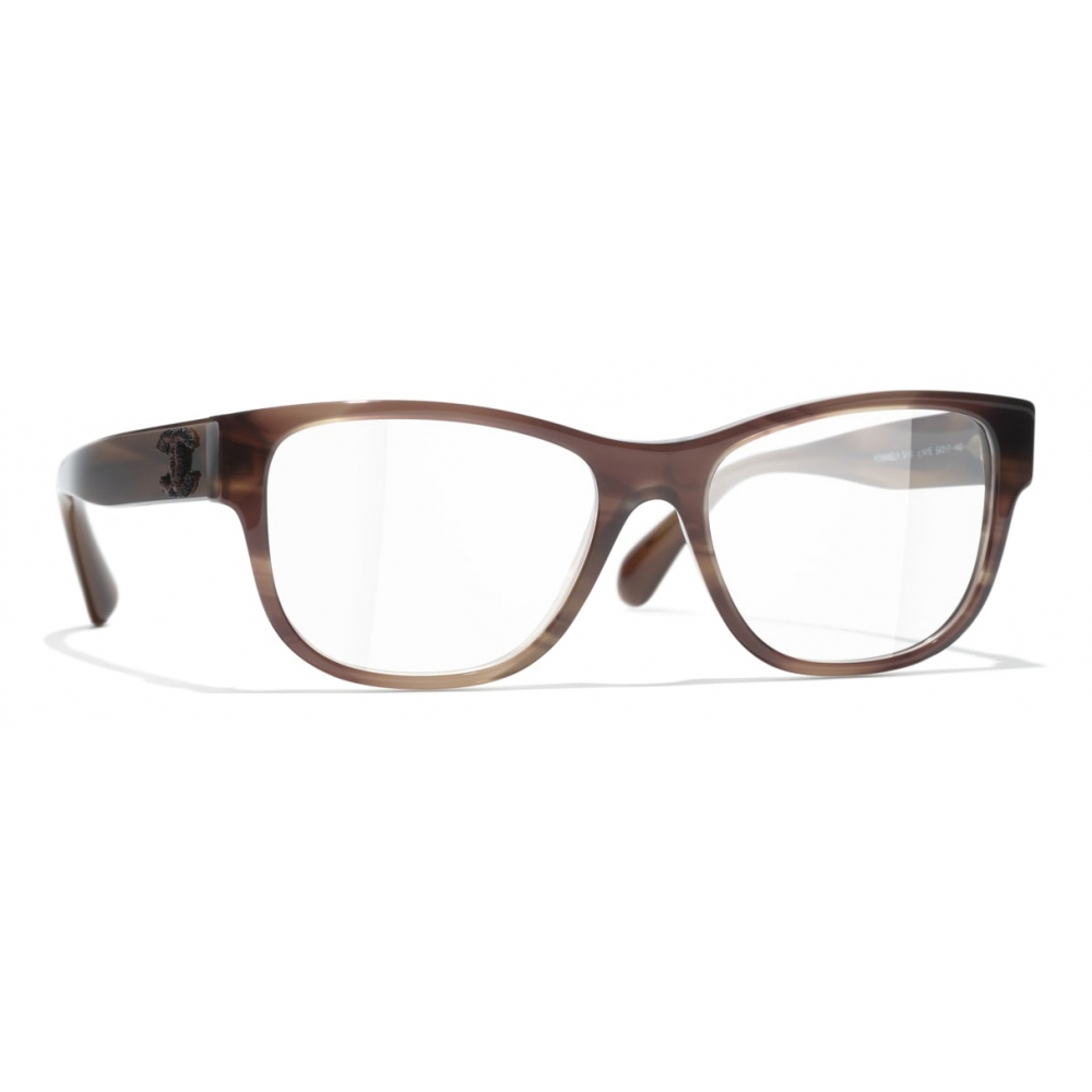 Chanel - Square Eyeglasses - Beige - Chanel Eyewear - Avvenice