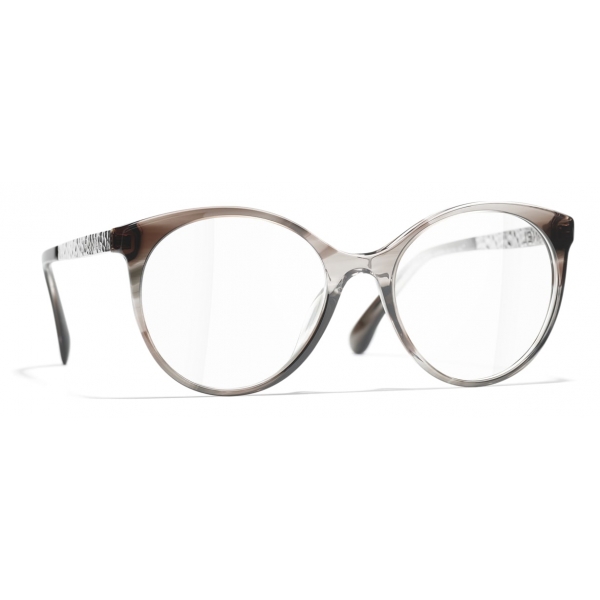 Chanel - Pantos Eyeglasses - Transparent Gray - Chanel Eyewear