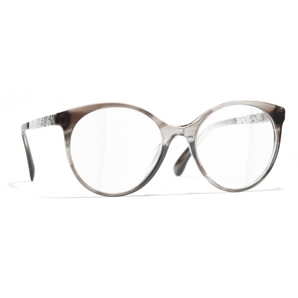 Chanel - Oval Sunglasses - Transparent Gray - Chanel Eyewear - Avvenice