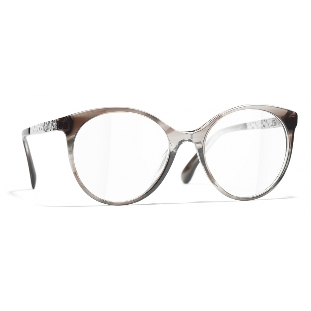 Chanel - Pantos Eyeglasses - Transparent Gray - Chanel Eyewear - Avvenice