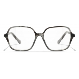 Chanel - Occhiali da Vista Quadrati - Grigio Chiaro - Chanel Eyewear
