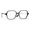 Chanel - Occhiali da Vista Quadrati - Nero - Chanel Eyewear