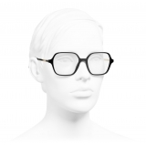 Chanel - Occhiali da Vista Quadrati - Nero - Chanel Eyewear