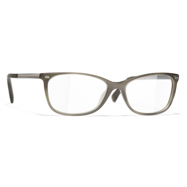 Chanel - Rectangular Eyeglasses - Gray - Chanel Eyewear
