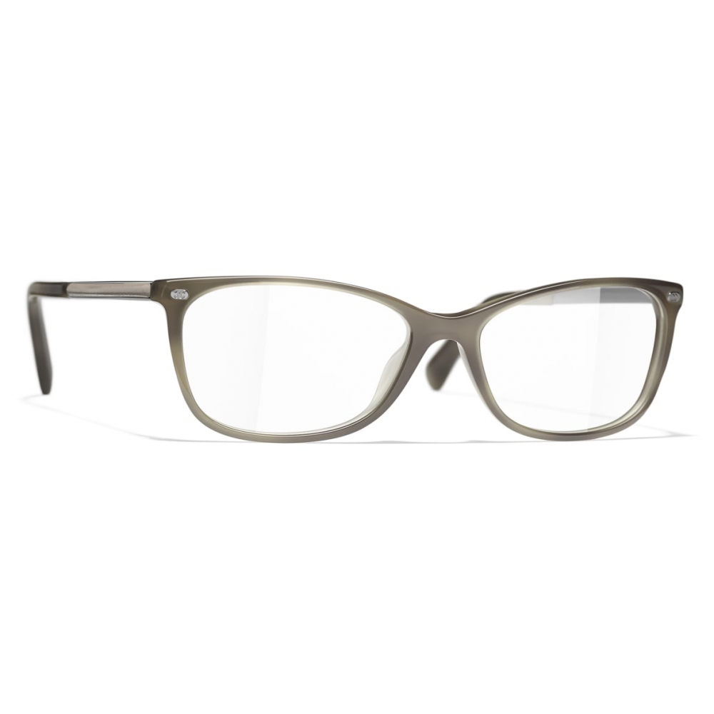 Chanel - Rectangular Eyeglasses - Gray - Chanel Eyewear - Avvenice