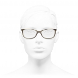 Chanel - Rectangular Eyeglasses - Gray - Chanel Eyewear