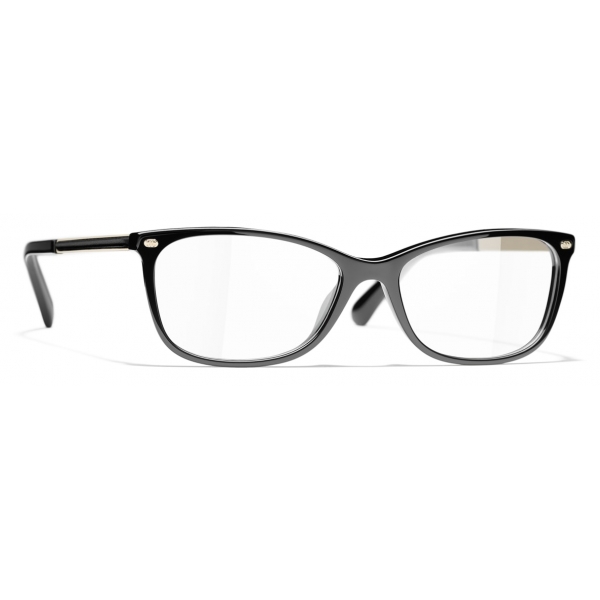 Chanel - Rectangular Eyeglasses - Black - Chanel Eyewear