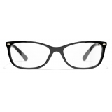 Chanel - Rectangular Eyeglasses - Black - Chanel Eyewear