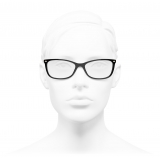 Chanel - Occhiali da Vista Rettangolari - Nero - Chanel Eyewear