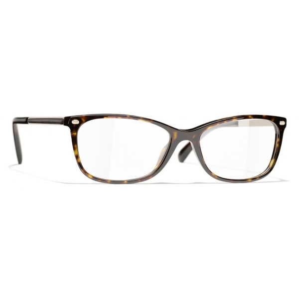 Chanel - Rectangular Eyeglasses - Dark Tortoise - Chanel Eyewear