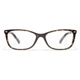 Chanel - Rectangular Eyeglasses - Dark Tortoise - Chanel Eyewear