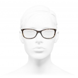 Chanel - Rectangular Eyeglasses - Dark Tortoise - Chanel Eyewear