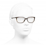 Chanel - Rectangular Eyeglasses - Dark Tortoise - Chanel Eyewear