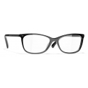 Chanel - Rectangular Eyeglasses - Black - Chanel Eyewear