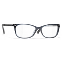 Chanel - Rectangular Eyeglasses - Dark Blue - Chanel Eyewear