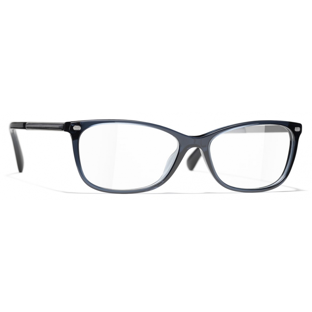 Chanel - Rectangular Eyeglasses - Dark Blue - Chanel Eyewear - Avvenice