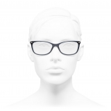 Chanel - Rectangular Eyeglasses - Dark Blue - Chanel Eyewear