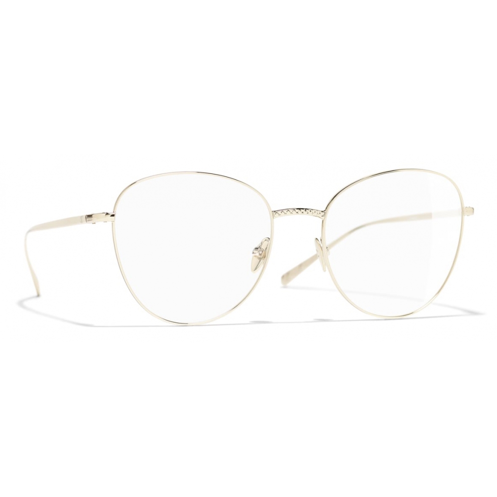 Chanel - Round Eyeglasses - Gold - Chanel Eyewear - Avvenice