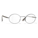 Chanel - Oval Eyeglasses - Dark Silver - Chanel Eyewear