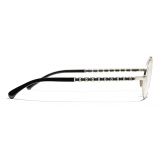 Chanel - Oval Eyeglasses - Gold - Chanel Eyewear