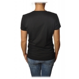 Dondup - T-shirt con Logo in Castoni - Nero - T-shirt - Luxury Exclusive Collection