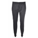 Dondup - Pantalone in Lana Modello Gaubert Pinces - Blu - Pantalone - Luxury Exclusive Collection