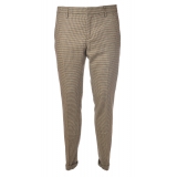 Dondup - Trousers Gaubert Model in Piedepull Pattern - Beige - Trousers - Luxury Exclusive Collection