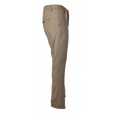Dondup - Trousers Gaubert Model in Piedepull Pattern - Beige - Trousers - Luxury Exclusive Collection