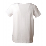Dondup - T-shirt con Stampa Logo - Bianco - T-shirt - Luxury Exclusive Collection