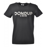 Dondup - T-shirt con Stampa Logo - Blu - T-shirt - Luxury Exclusive Collection