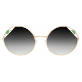 Bulgari - Serpenti - True Colors Round Metal Sunglasses - Gold Black - Serpenti Collection - Sunglasses - Bulgari Eyewear