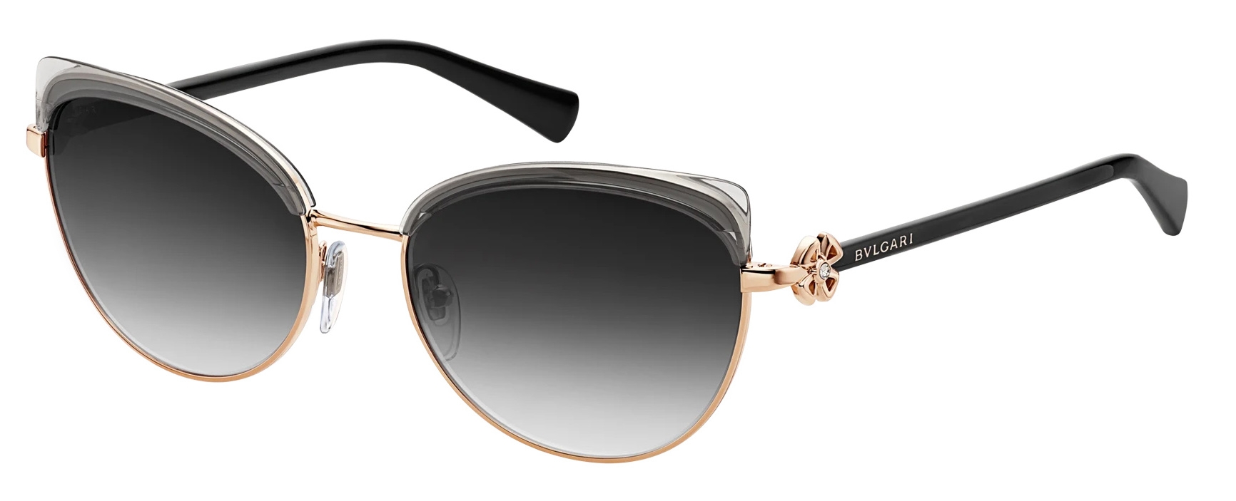 Bulgari Forever Forever Metal Cat Eye Sunglasses Black Gold Forever Collection Sunglasses Bulgari Eyewear Avvenice