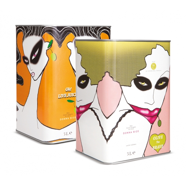 Olio le Donne del Notaio - Box 2 Latte - Latta - Extravergine d’Oliva - Alta Qualità Italia - Abruzzo - 2 x 3 l