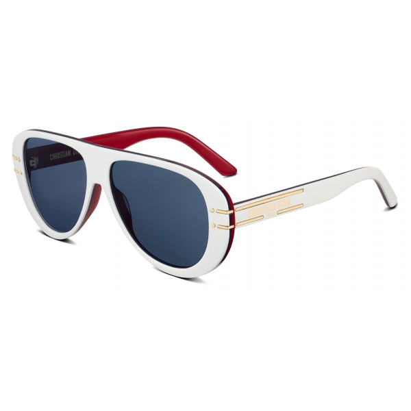 Dior - Sunglasses - DiorAlps M1U - White Blue Red - Dior Eyewear - Avvenice