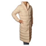 Woolrich - Long Quilted Down Jacket - Ivory - Jacket - Luxury Exclusive Collection
